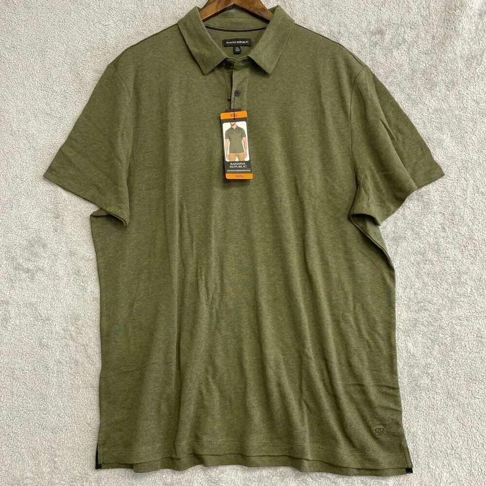 NEW Banana Republic Men's XXL Luxe Touch Performance Polo Shirt
